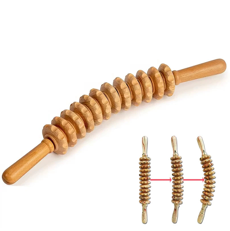 Wooden Muscle Massage Roller