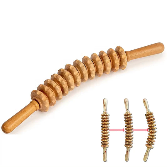 Wooden Muscle Massage Roller